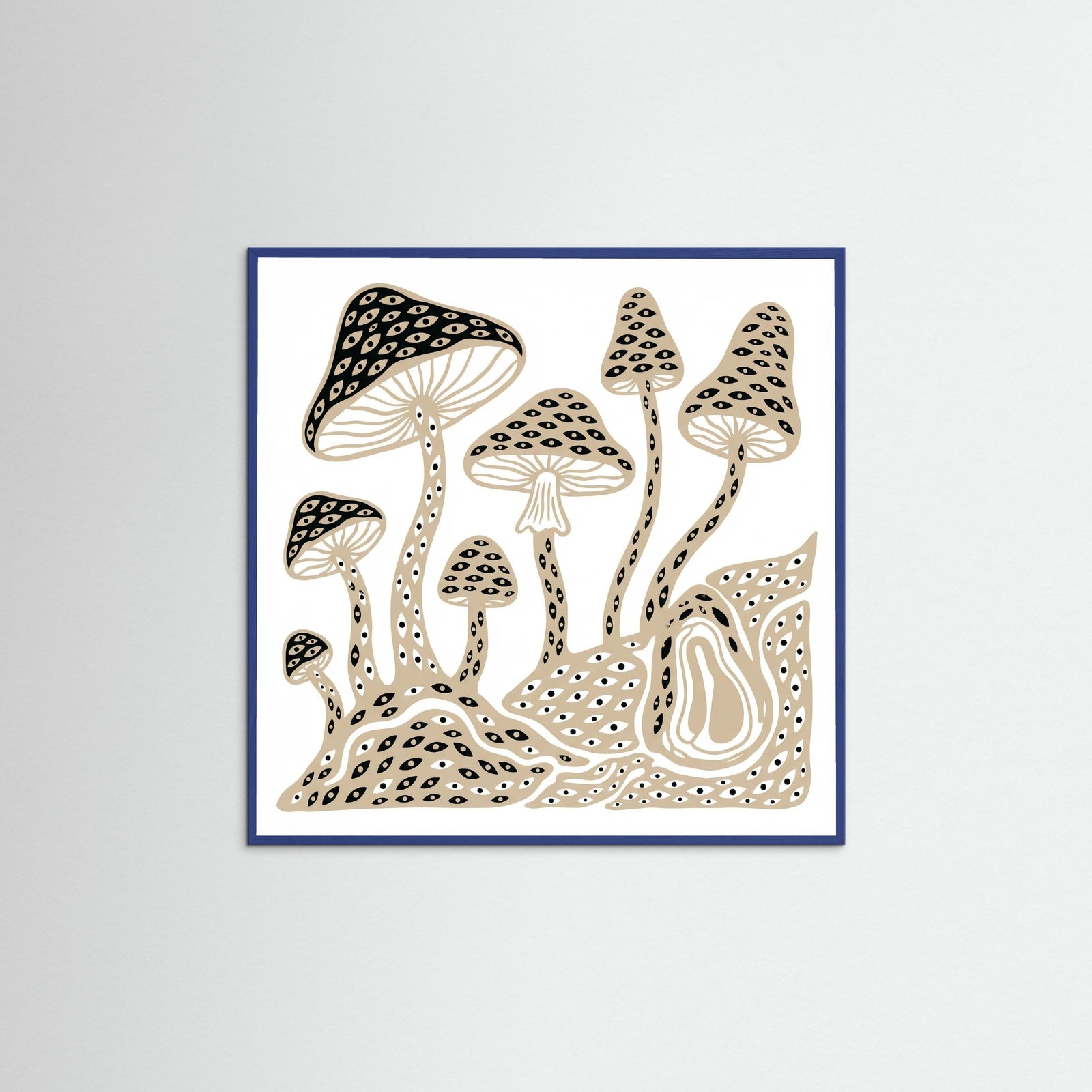 Blue Wood Square Organic Gaze