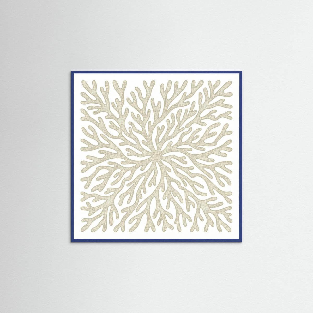 Blue Wood Square Organic Swirls