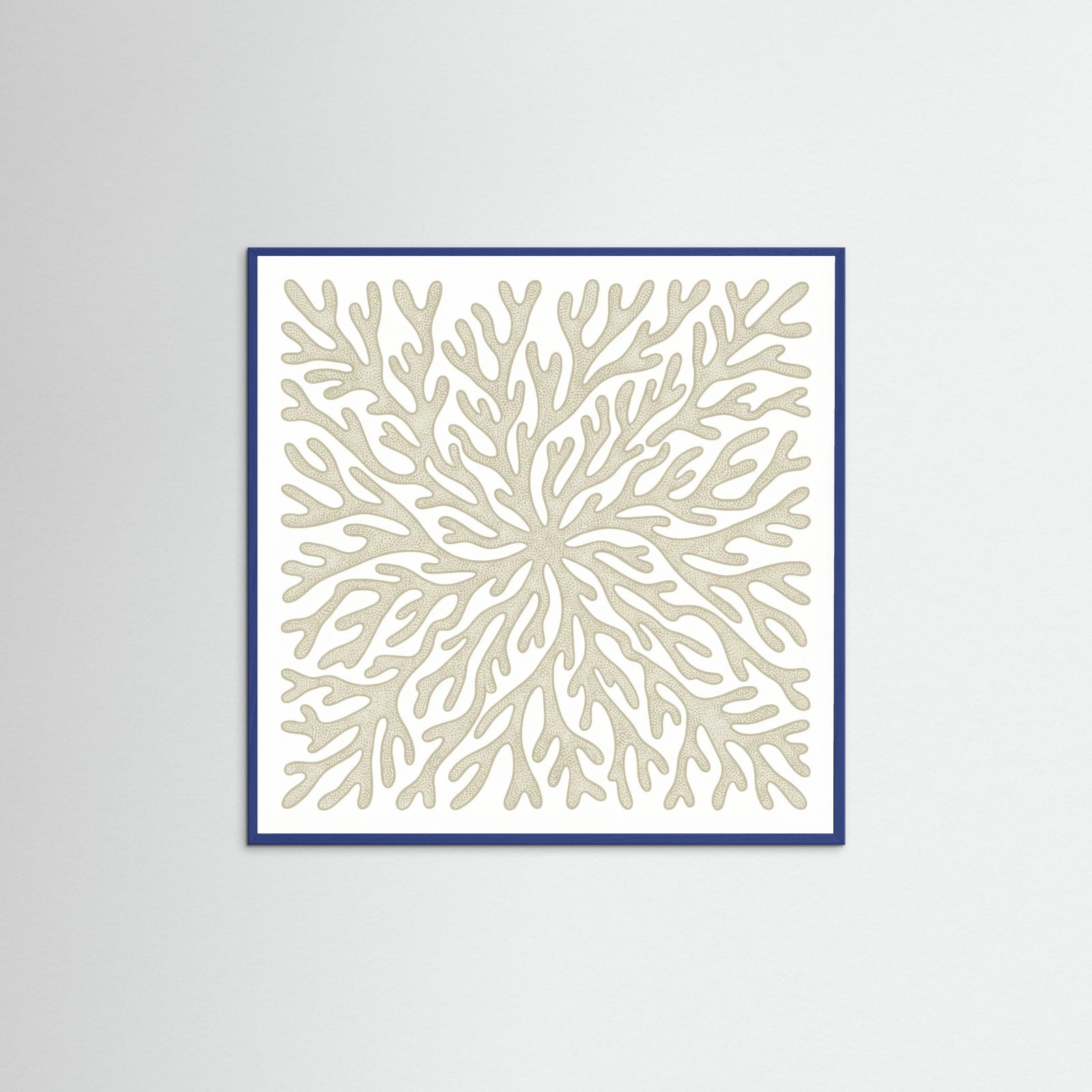 Blue Wood Square Organic Swirls