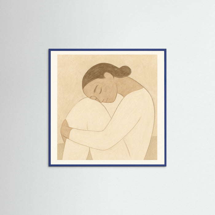 Blue Wood Square Pale Thought