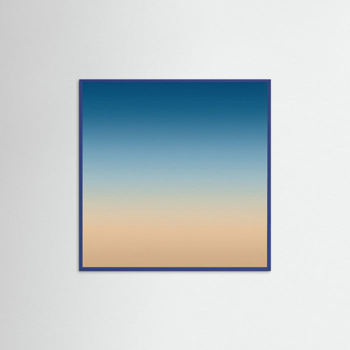 Blue Wood Square Pink Horizon