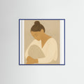 Blue Wood Square Resting Mind