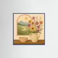 Blue Wood Square Rustic Elegance