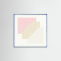 Blue Wood Square Soft Geometry