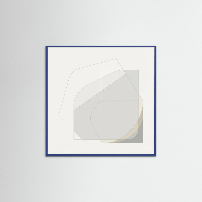Blue Wood Square Soft Geometry