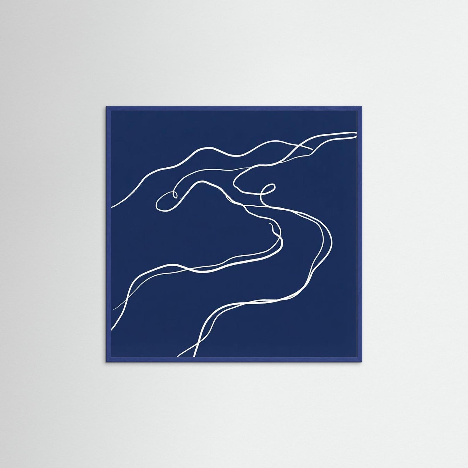 Blue Wood Square Soft Horizons