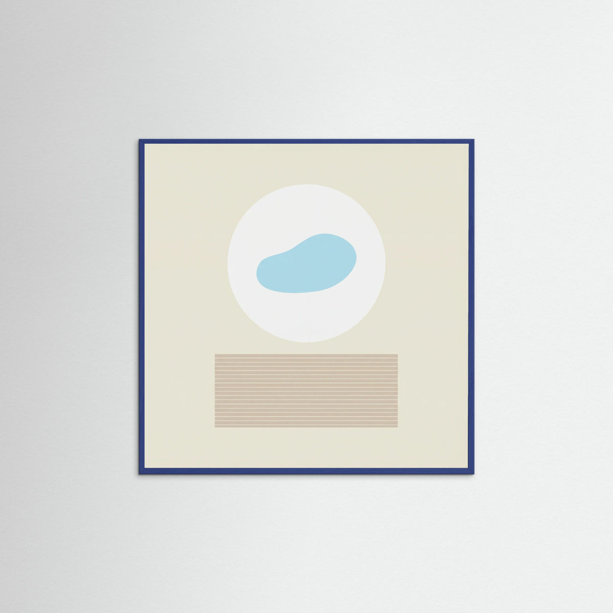 Blue Wood Square Soft Horizons