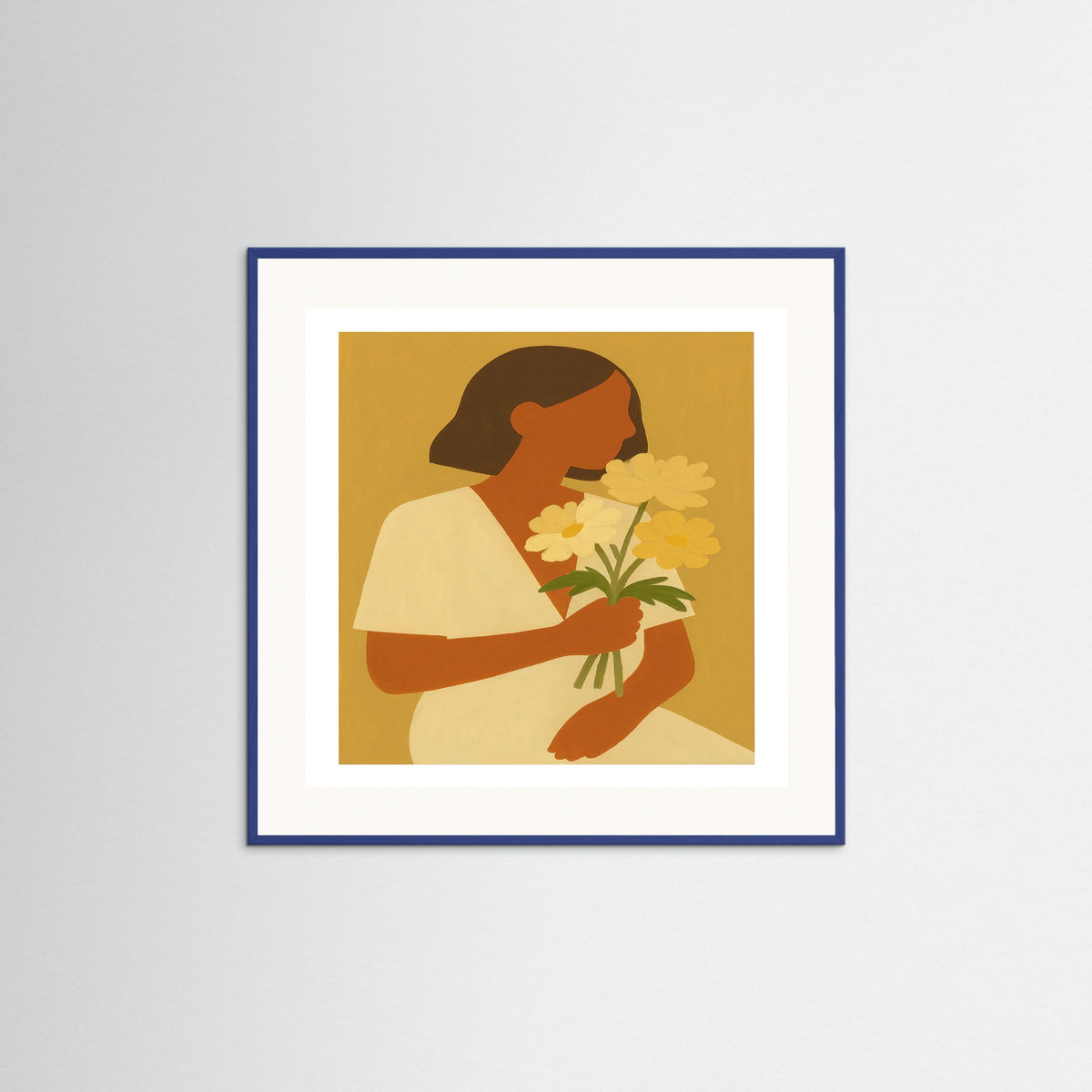 Blue Wood Square Soft frame