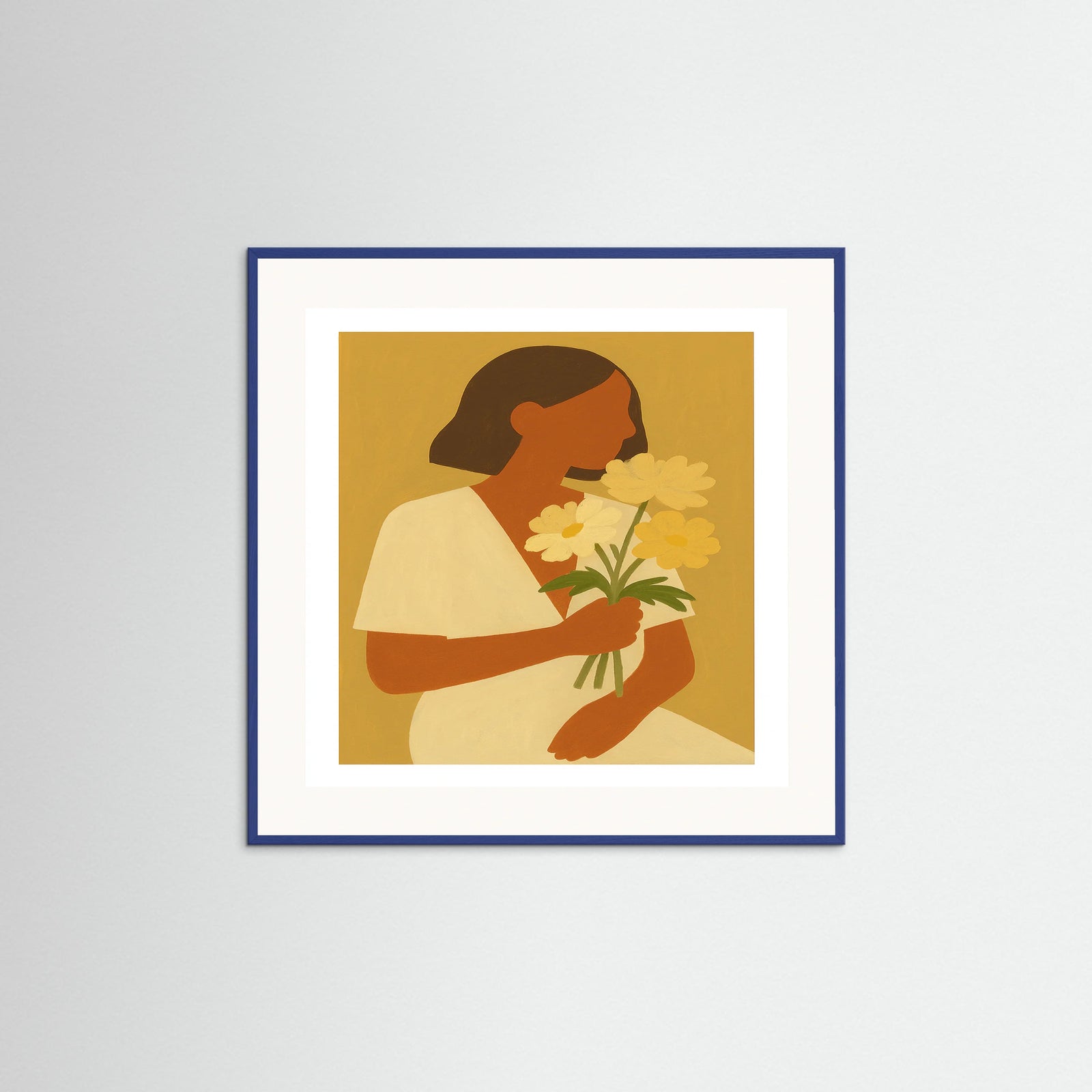Blue Wood Square Soft frame