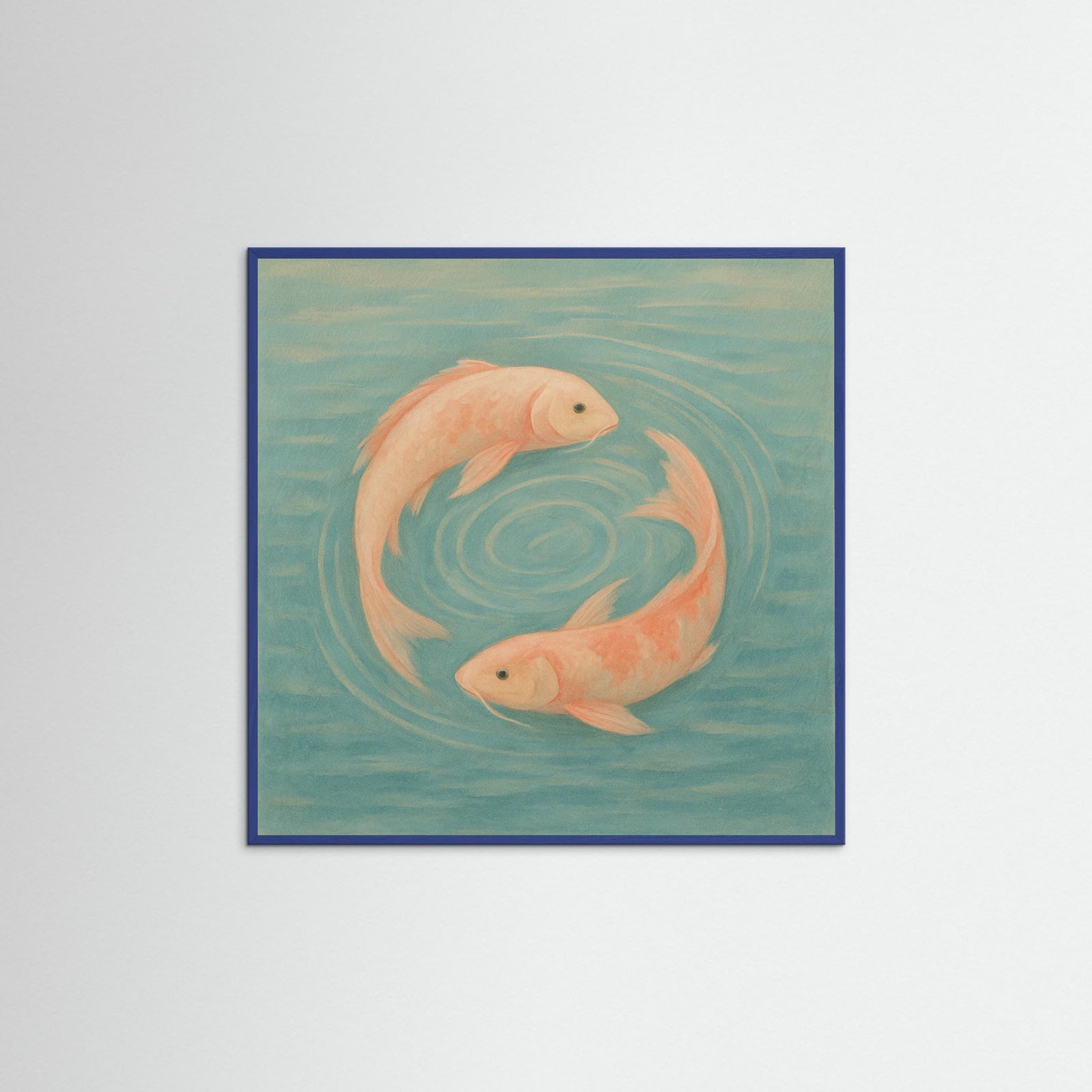 Blue Wood Square Tranquil Waters