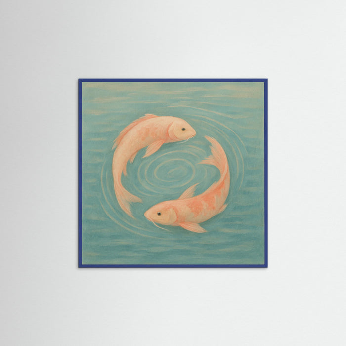 Blue Wood Square Tranquil Waters