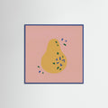 Blue Wood Square Vase Abstraction