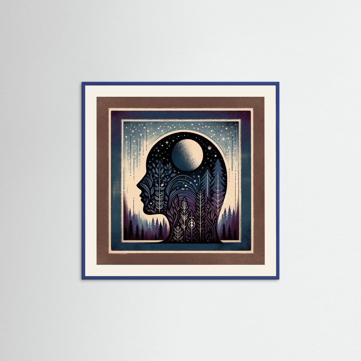 Blue Wood Square Wandering Soul