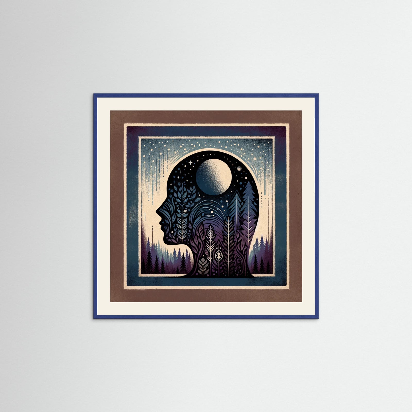 Blue Wood Square Wandering Soul
