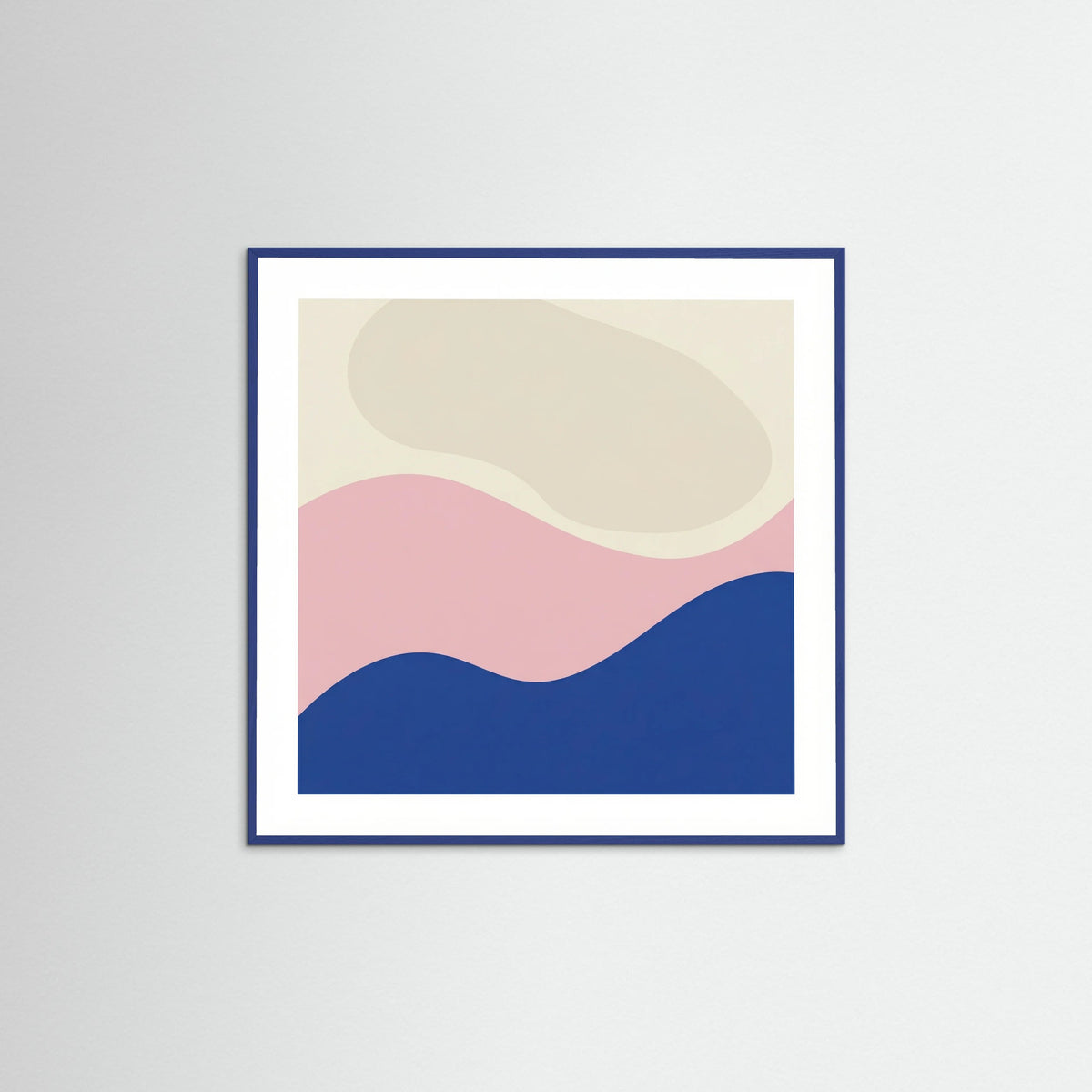 Blue Wood Square Wavy Serenity