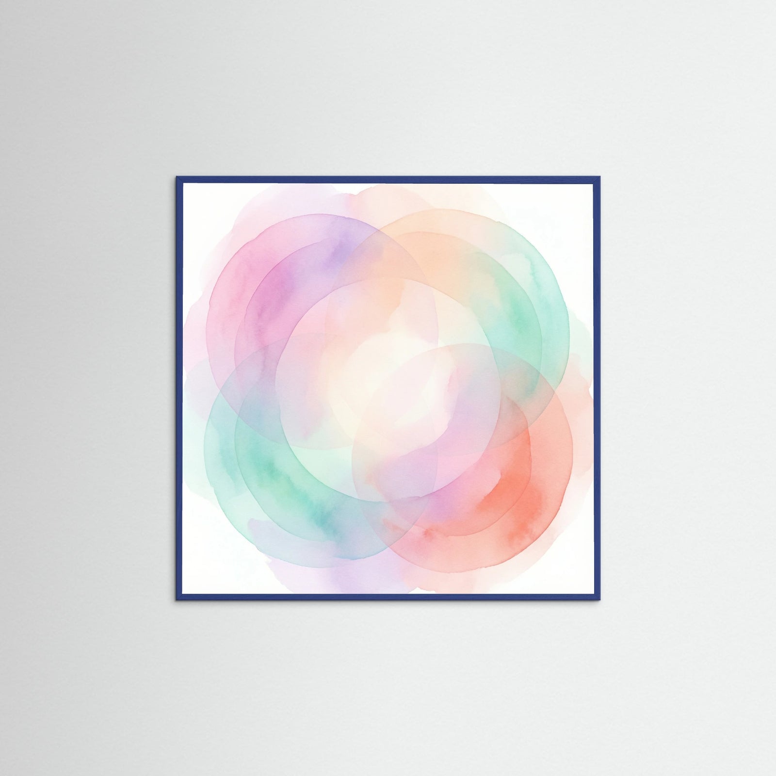 Blue Wood Square Woven Aura