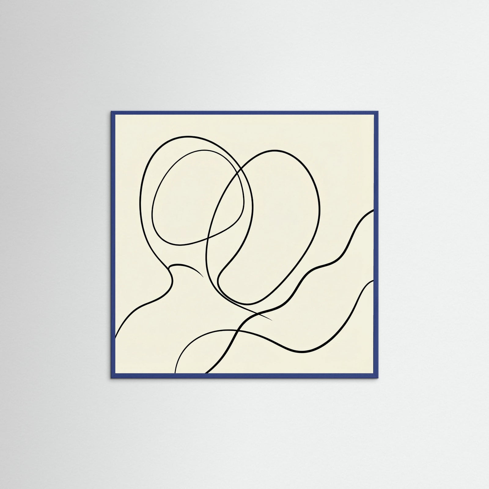 Blue Wood Square Woven Paths