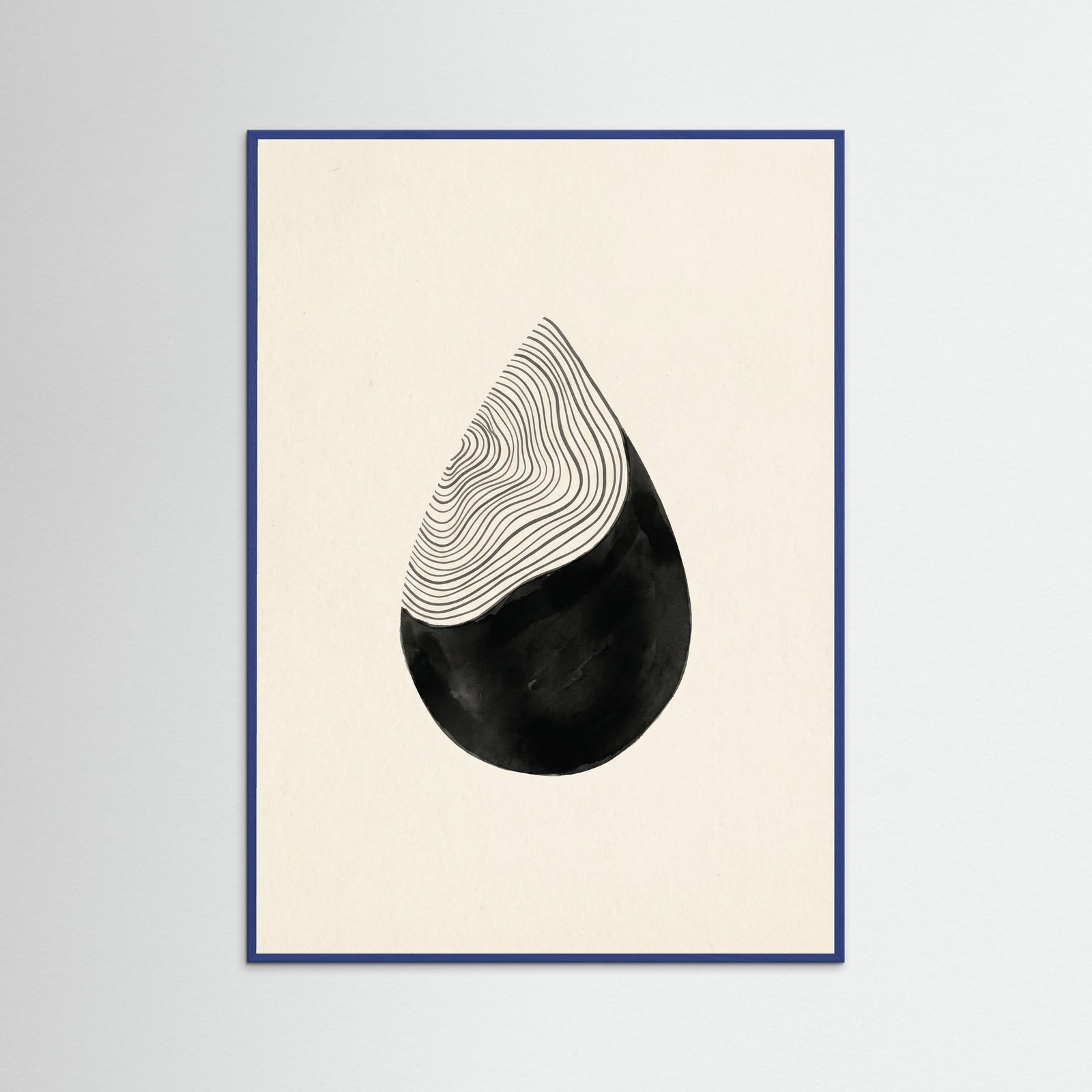 Blue Wood Stacked Crescents