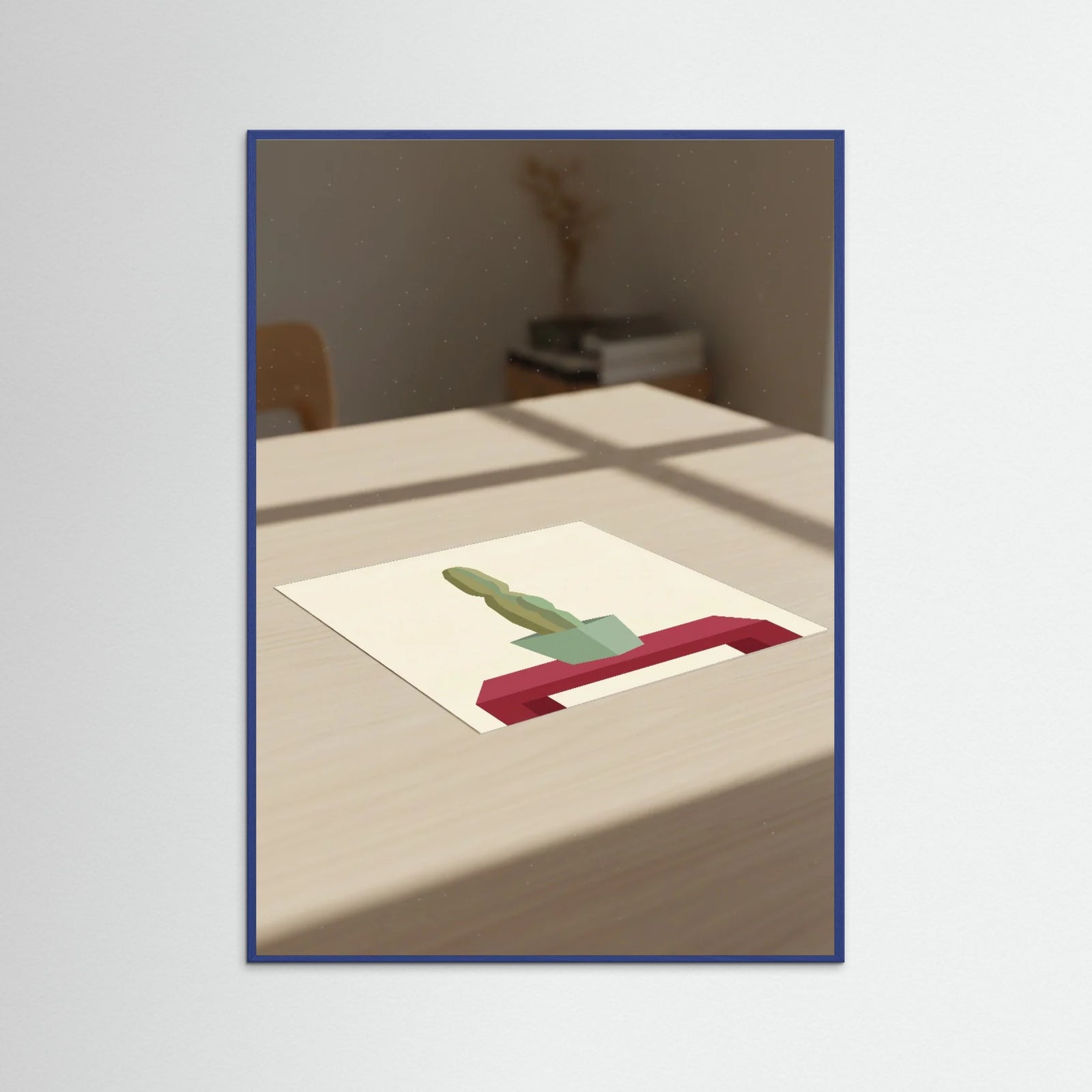 Blue Wood Still Life Arrangement