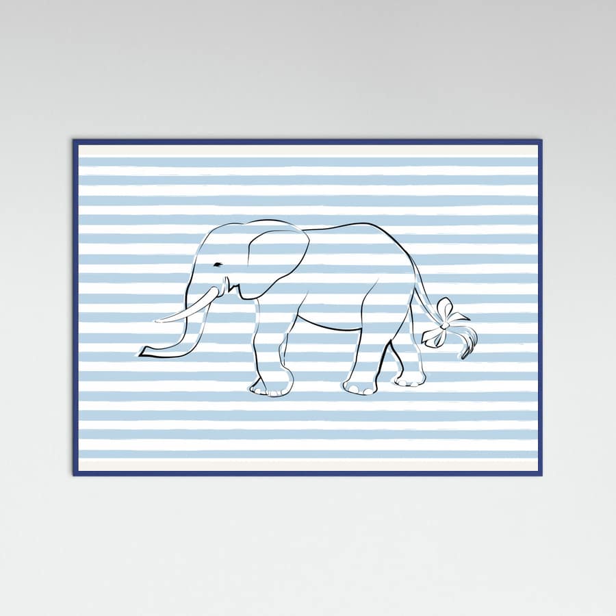 Poster Stripe Elephant – poster e stampa artistica