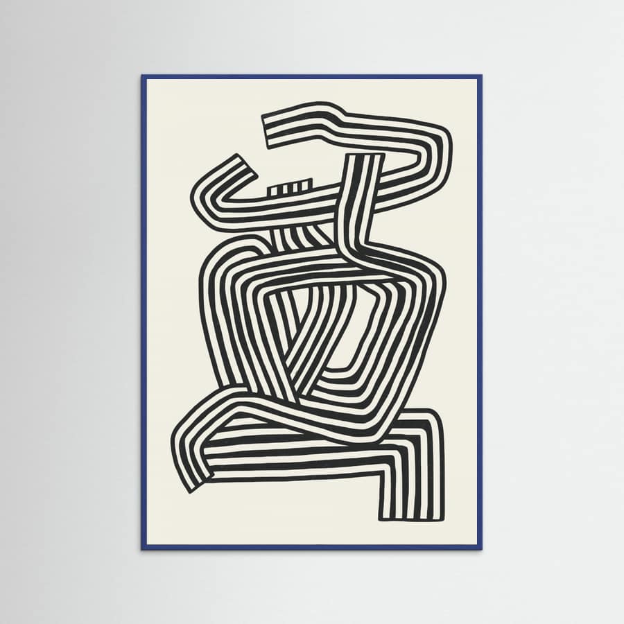 Stripe Woman Portrait Poster – poster and art print