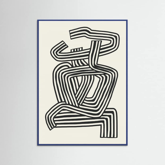 Stripe Woman Portrait Poster – poster and art print