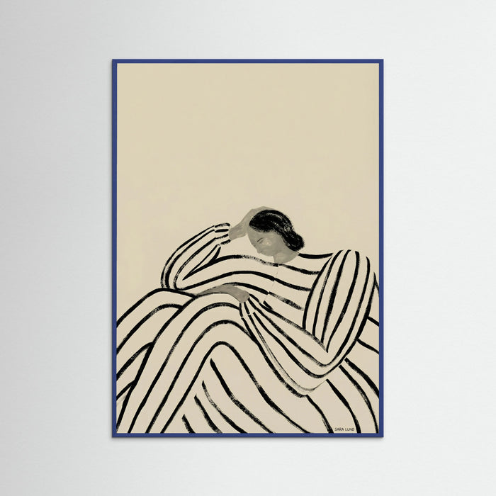 Blue Wood Striped Contemplation