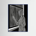 Blue Wood Striped Contemplation