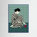 Blue Wood Striped Contemplation