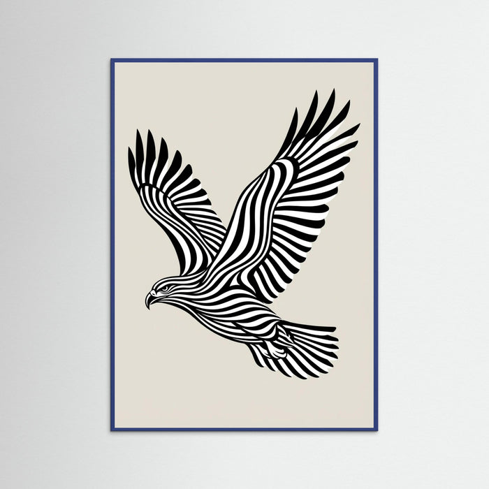 Blue Wood Striped Contour
