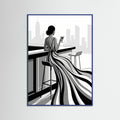 Blue Wood Striped Elegance