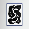 Blue Wood Striped Form Black