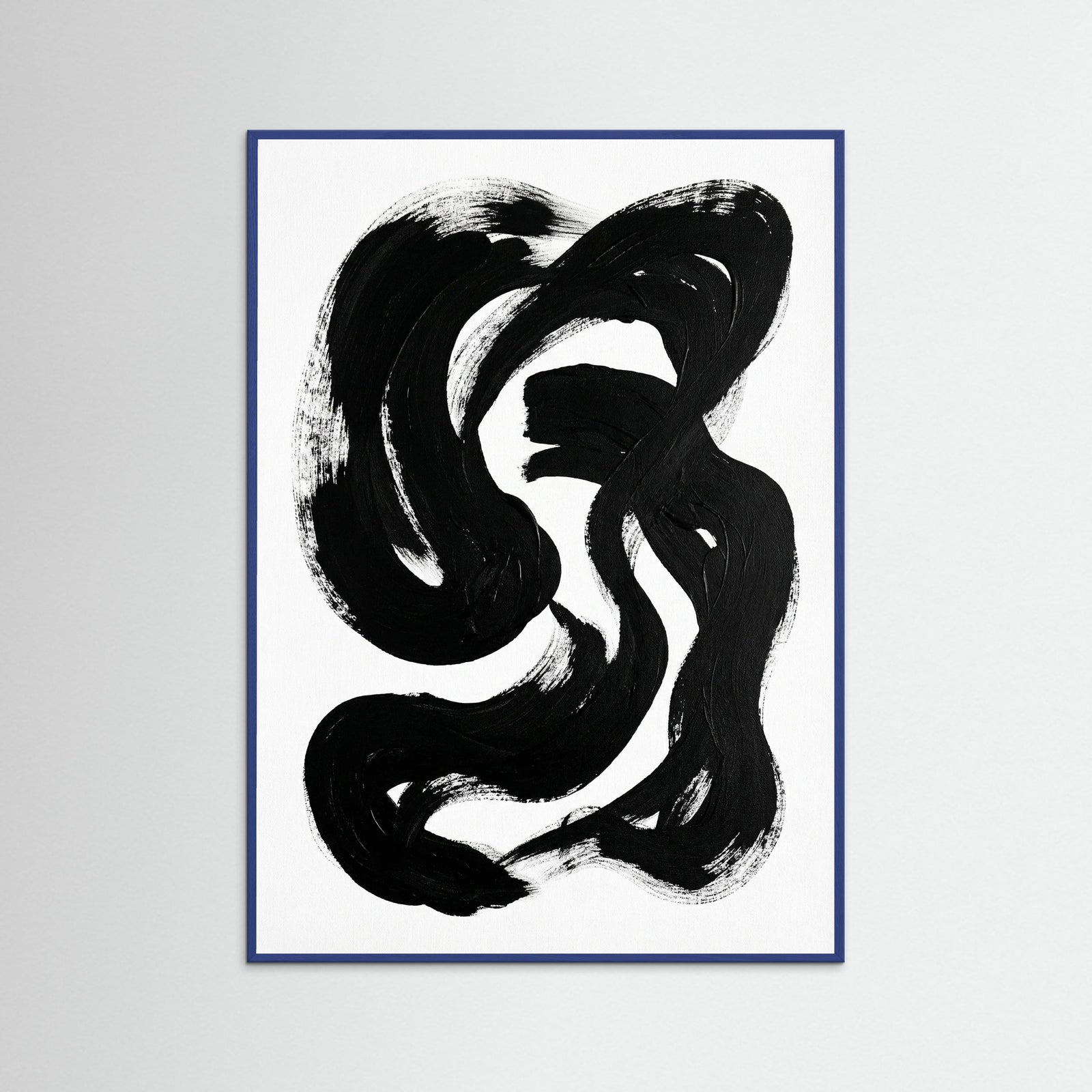 Blue Wood Striped Form Black