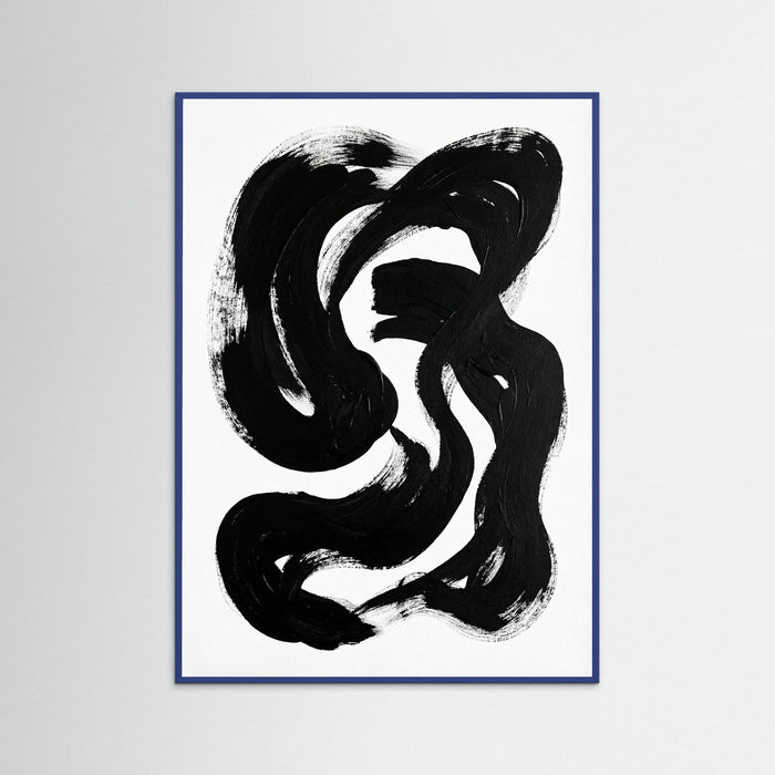 Blue Wood Striped Form Black