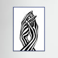 Blue Wood Striped Form