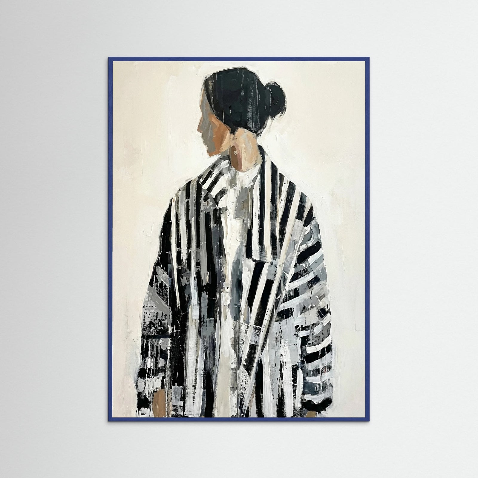 Blue Wood Striped Gaze