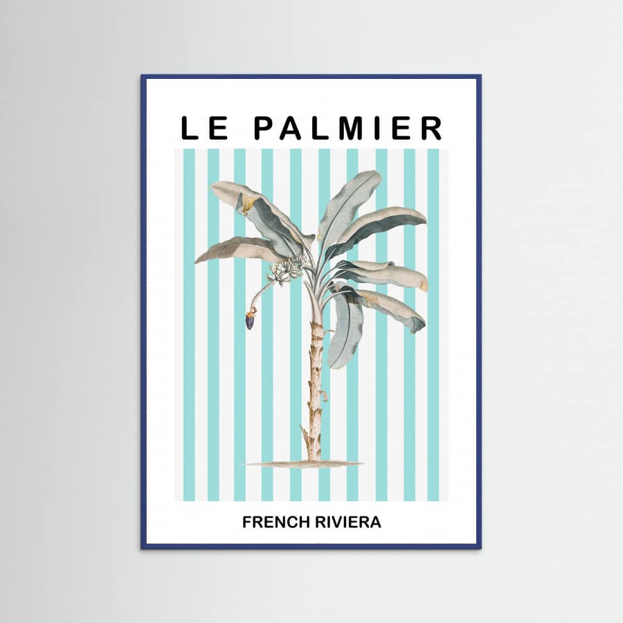 Striped Palm Tree -juliste – juliste ja taidepainatus