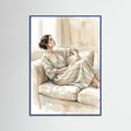 Blue Wood Striped Serenity Beige