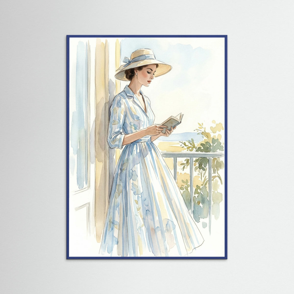 Blue Wood Striped Serenity Blue