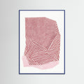Blue Wood Striped geometric shape Poster