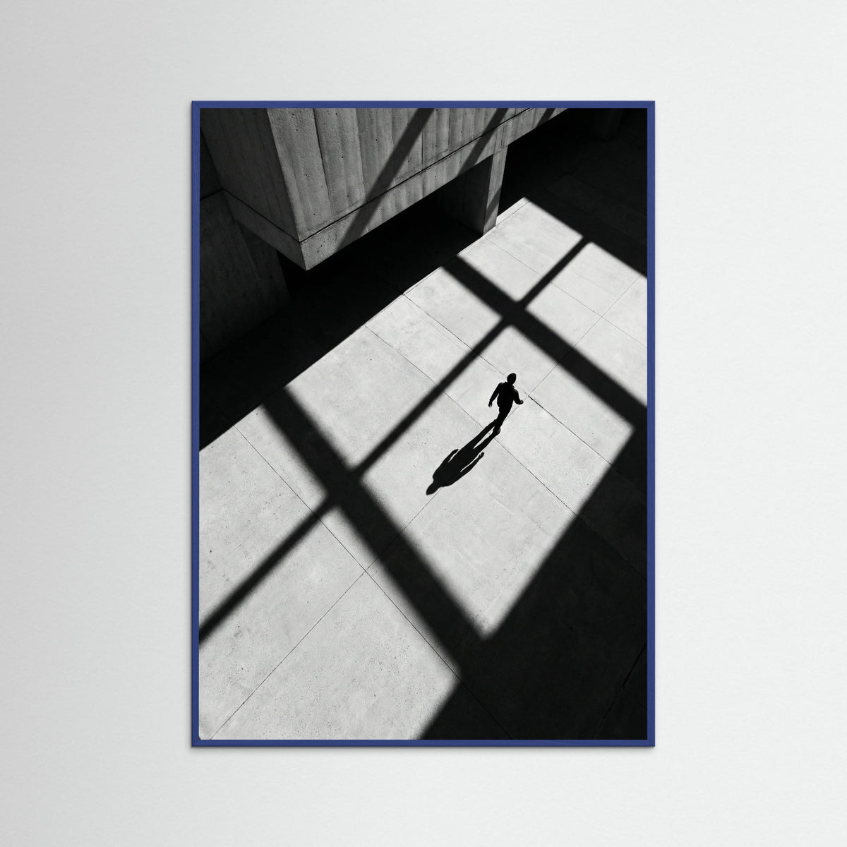 Blue Wood Stripes and Shadow
