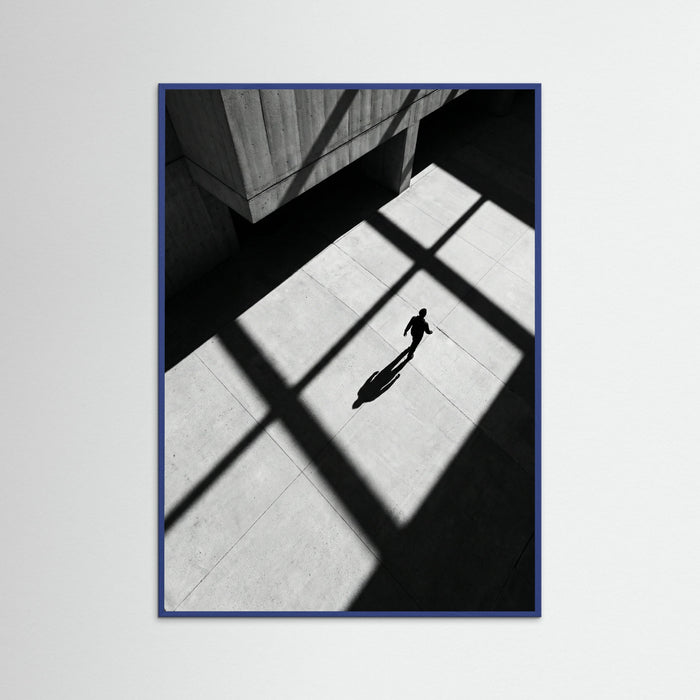 Blue Wood Stripes and Shadow