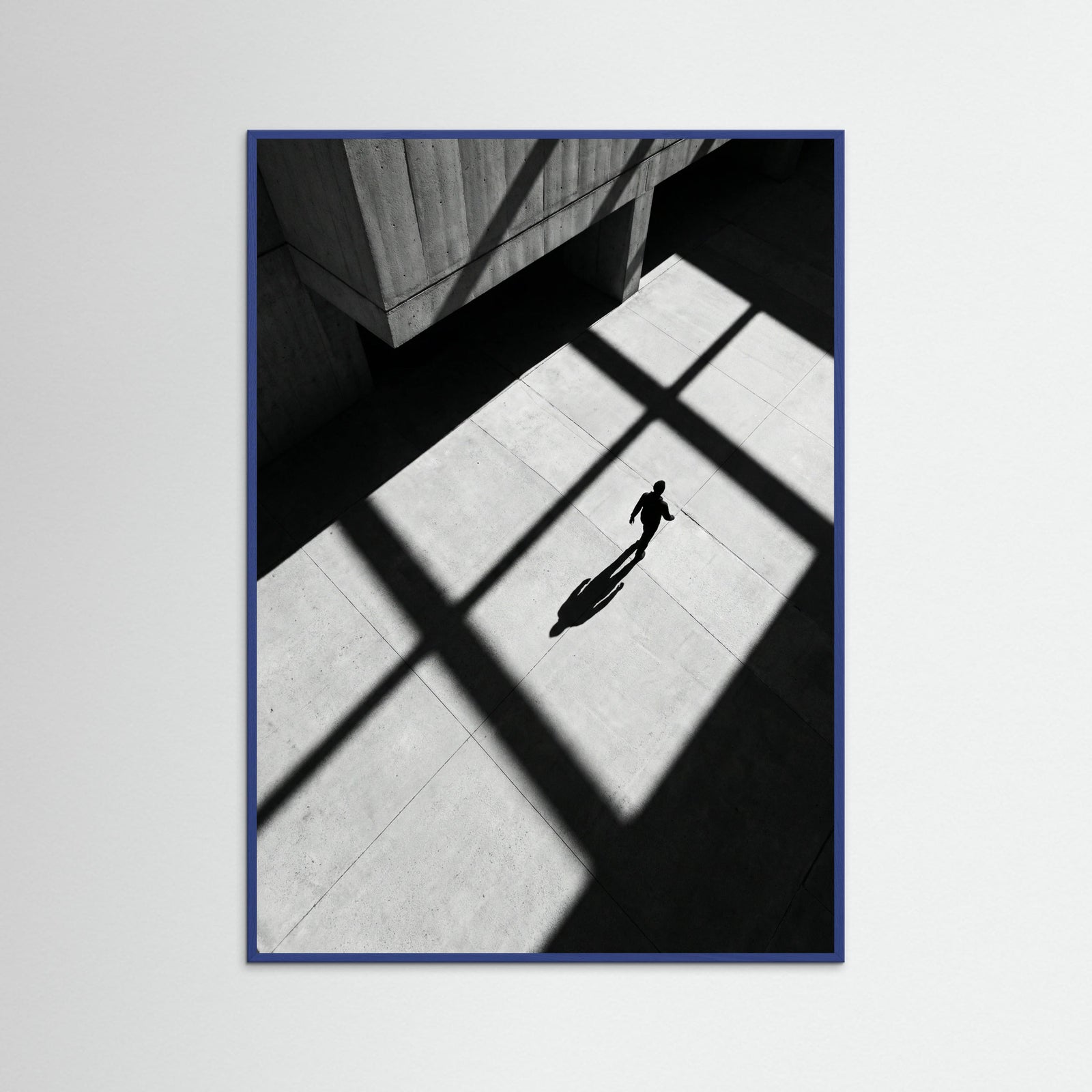 Blue Wood Stripes and Shadow