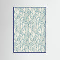 Blue Wood Stylized Ocean Pattern