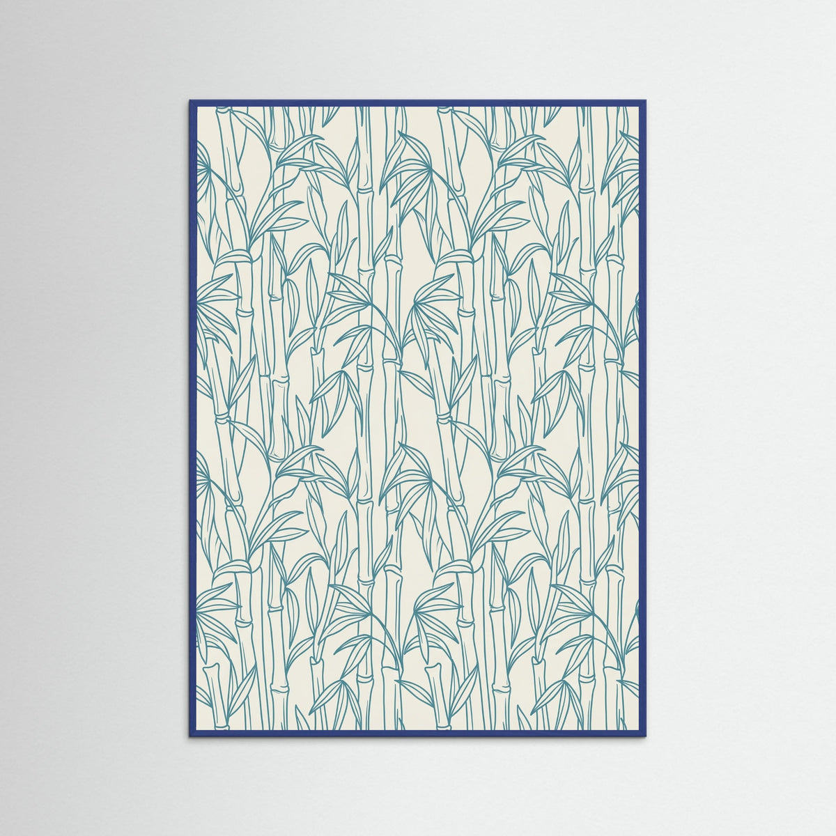 Blue Wood Stylized Ocean Pattern