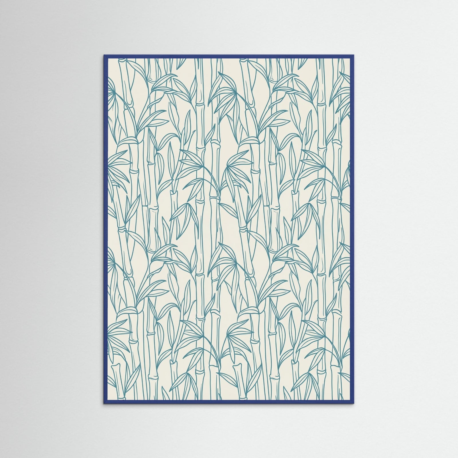 Blue Wood Stylized Ocean Pattern
