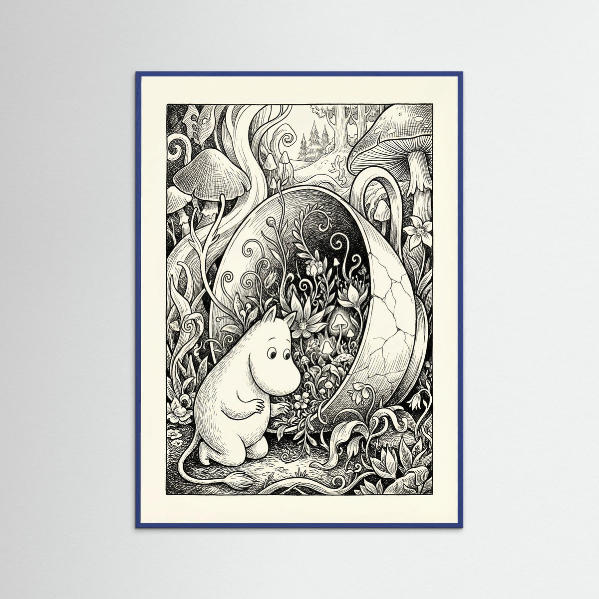 Blue Wood Submerged Moomin Home