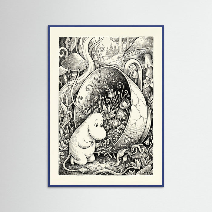 Blue Wood Submerged Moomin Home