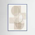 Blue Wood Subtle Geometry Beige