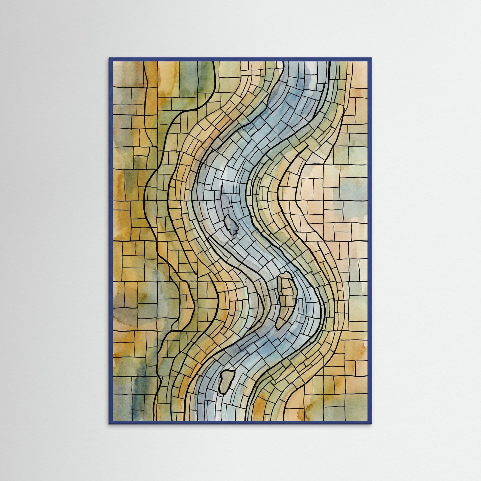 Blue Wood Subtle Tessellations